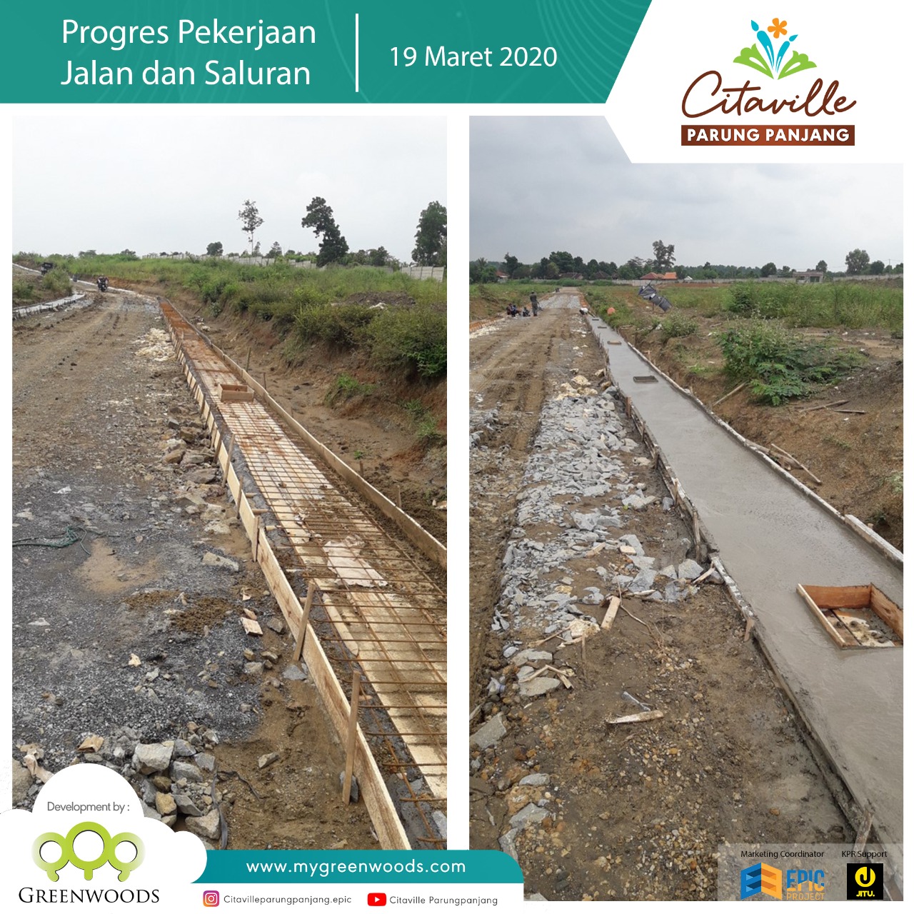 Citaville Parung Panjang - Progress Maret 2020 - Jalan dan Saluran #2