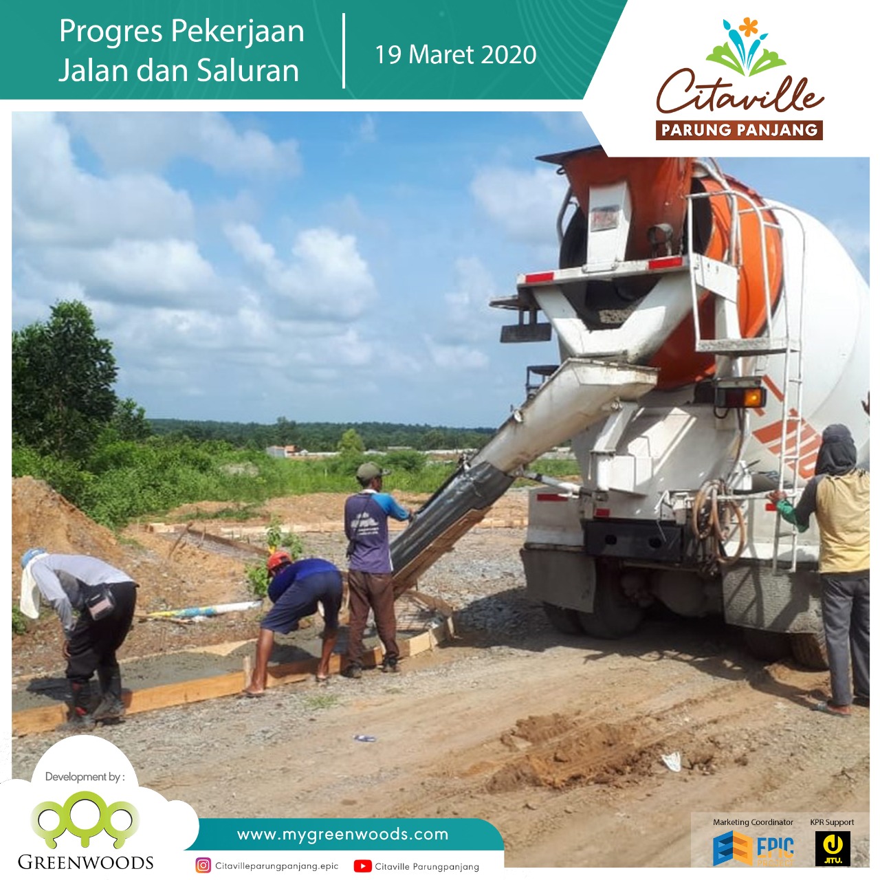 Citaville Parung Panjang - Progress Maret 2020 - Jalan dan Saluran